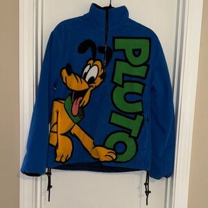Disney Mickey Mouse and Friends Pluto Reversible 1/4 Zip Jackey Sz XS